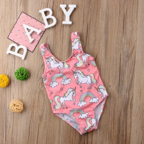 Cute Cartoon Baby Kids Girls Swimsuit Swimwear Bathing Suit One-piece Bikini Children Monokini