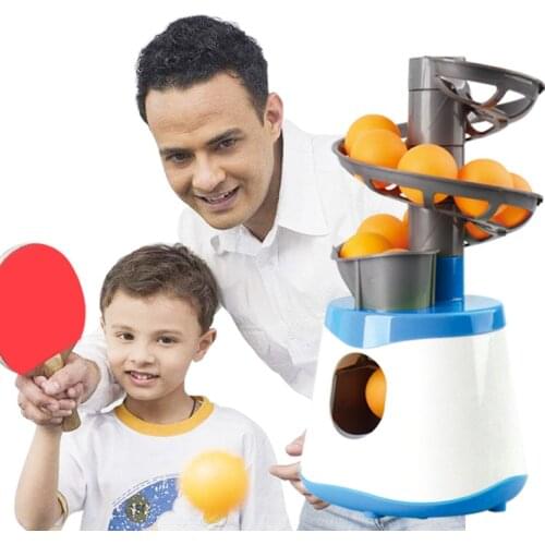 4*AA Mini Table Tennis Robot Parent-child Student Sender Pitching Serve Machine Trainer Gift Racquet Sport 40+ Ping Pong Balls