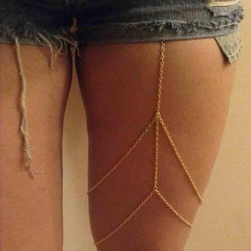 Fashion woman body Chain chain sexy Thigh Chain for Above the knee woman Leg jewelry European Hot Sale accessories