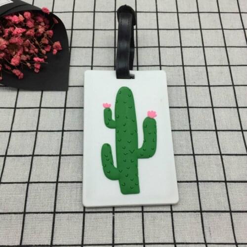 Soft Silica Gel Cactus Creative Luggage Tag Suitcase ID Address Holder Baggage Boarding Tags