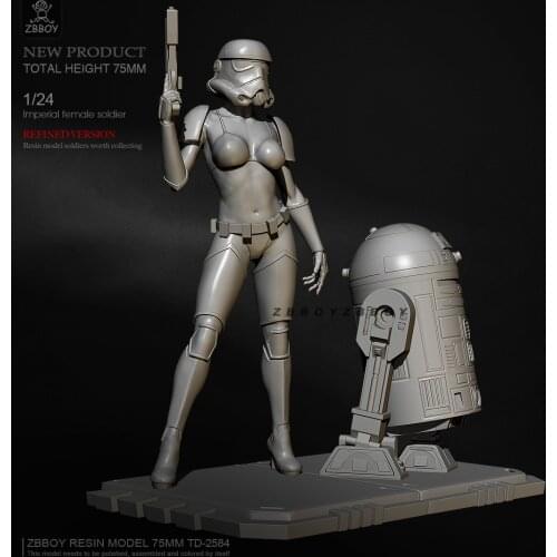 75mm 1/24 Resin model kits figure DIY toy self-assembled TD-2684
