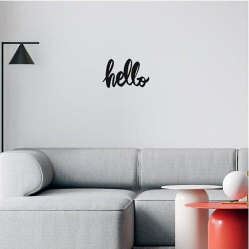 HELLO Wall Board Gift Custom Fun modern Home Garden Decoration Decor 25x15 Cm