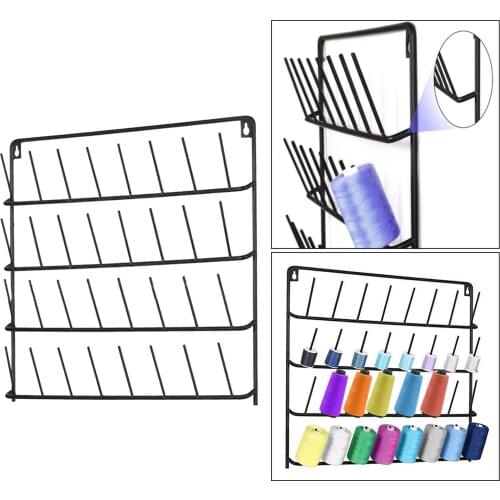 Wall Hanging Thread Holder 32-Spool Sewing Thread Shelf Organizer Tool