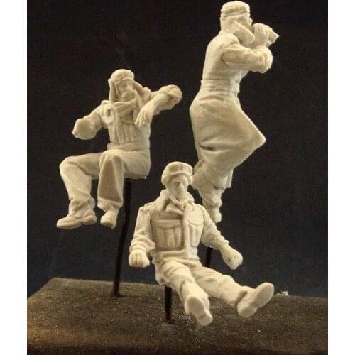 1/35 Scale Unpainted Resin Figure LRDG Crew 3 figures