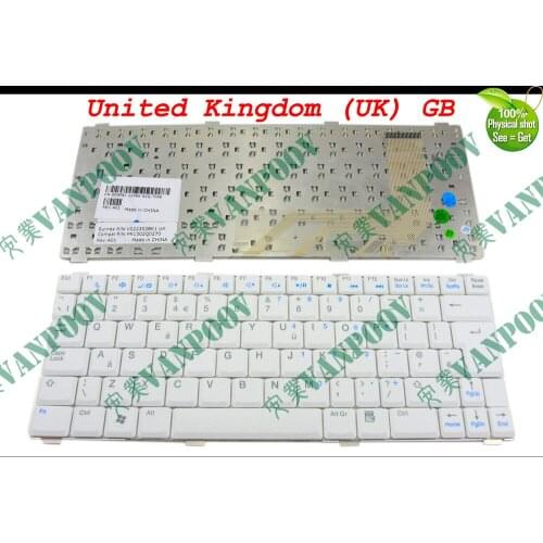 New Laptop keyboard for Dell Vostro 1200 White UK GB Version - V022302BK1