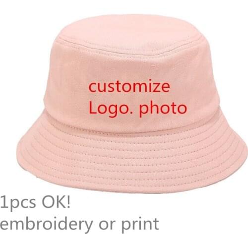 Wholesale Dropshipping Female Fans Couple Visor Basin Cap DROP Shipping Customize Buyer LOGO Photo Fisherman Bucket Hat