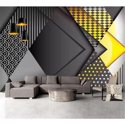 Custom photo murals 3d papel de parede wallpaper Nordic minimalist personality geometric Hotel TV background wall paper 3d mural