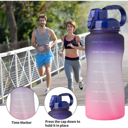 Hot Sport Water Bottle 2000ml Outdoor Drinking Bottle Travel Tea Cup Outdoor Travel Portable Leakproof