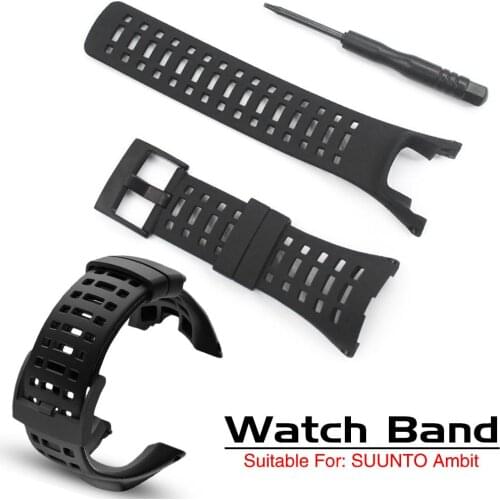 NEW For Suunto Ambit3 / Ambit 2 / Ambit 1 24mm Silicone Sport Replacement Watch Band Buckle Rubber Watchbands Watch Accessories
