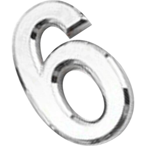 Silver Plastic House Front Door Hotel Room Number Self Adhesive Plaque Sign6