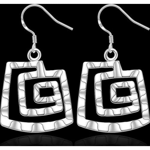 Earrings Silver Plated Earrings Silver Trendy Jewelry Earrings Screw Thread Jewelry Wholesale Free Shipping mxnz LE344