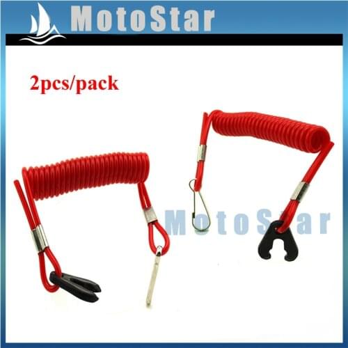 Red Safety Tether Lanyard Cord For Stop Kill Switch Jet Ski Boat Yamaha Raptor Banshee Blaster ATV Quad