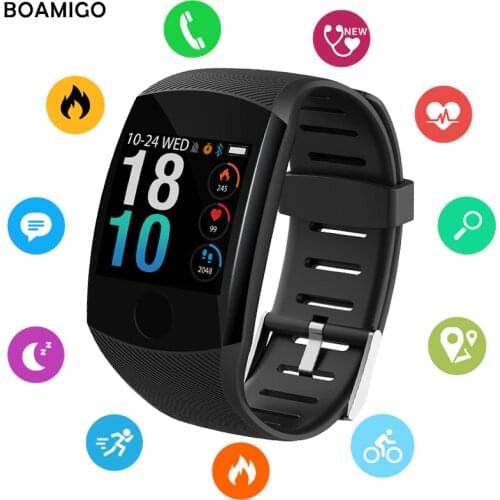 Bluetooth Smart Watches BOAMIGO Brand Bracelet Wristband Heart Rate Sleep Monitoring For IOS Android Phone Sport Fitness Watch