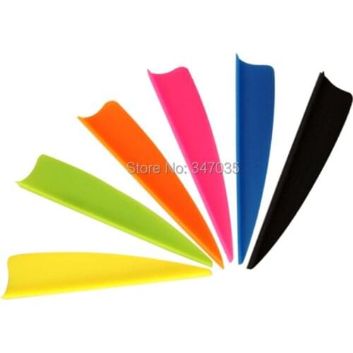 100Pcs 2" Plastic Vane for Carbon Fiberglass Arrows Hunting Shooting Free Shipping Target Practice Youth Arrow Archery Bow