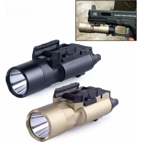 Tactical 500LM LED Bright Flashlight Fit 20mm Weaver Picatinny Rail Mount For Rifle PistolGun Shooting