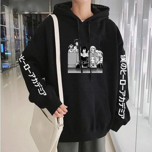 Anime My Hero Academia Hoodies Unisex Long Sleeve Boku No Hero Academia Kawaii Shouta Aizawa Friends Manga Harajuku Sweatshirts