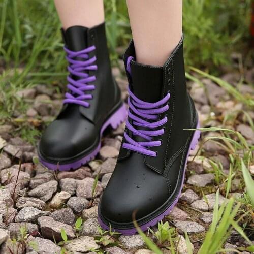 Outdoor Rain Boots Fashion Low Cylinder Rainy Waterproof Shoes Women Wading PVC Anti-skid Comfortable Camping Water boots Ladies