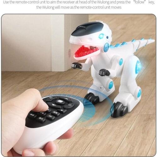 Smart Robot Dinosaur Follow Spray RC Dinosaur Robots Toys Singing And Dancing Storytelling English Learning RC Robot kids toys