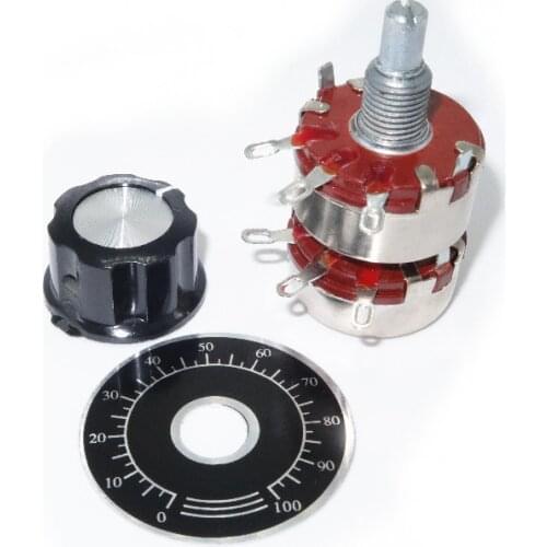 1pcs/lot 1 set WTH118 DIY Kit Parts 2W 1A Potentiometer 1K 2.2K 4.7K 10K 22K 47K 100K 470K 1M 220K