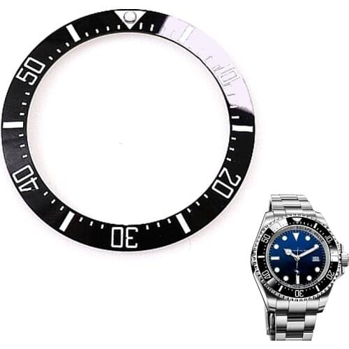 40mm ceramic watch bezel for rollex 44mm watch ghost king sea type m126660 m126600 embedded in the bezel ring
