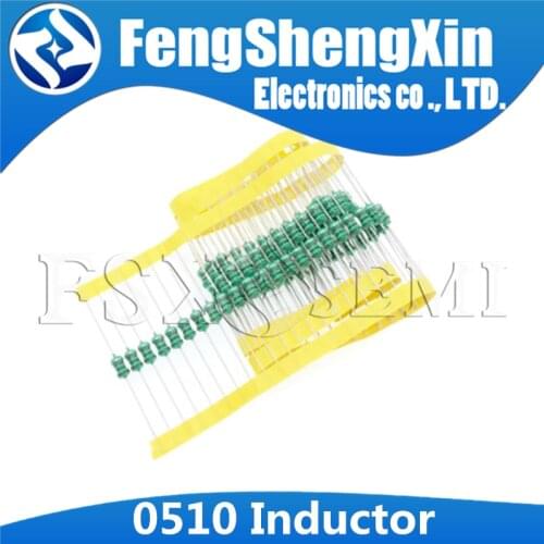 50pcs/lot 0510 Color ring inductance 1W Inductor 2.2 3.3 4.7 6.8 10 22 33 47 56 100 220 330 470 560/680/820 1 uH MH