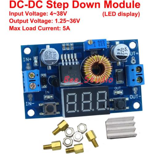 5A LED DC-DC Buck Step-Down Converter power Supply Module 3.3V 5V 6V 9V 12V 24V