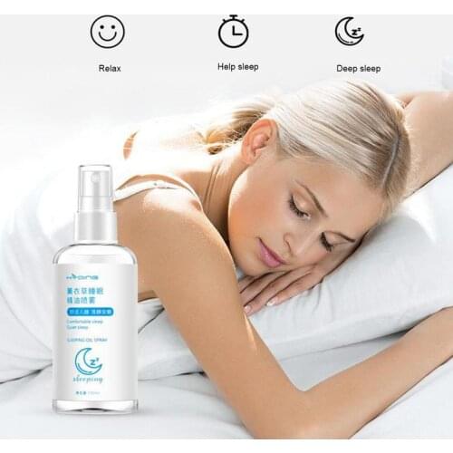 60ml Lavender Pillow Sleep Spray Insomnia Essential Deep Oil Stress Sleep Soothe Relieve Fatigue Spray essential oils