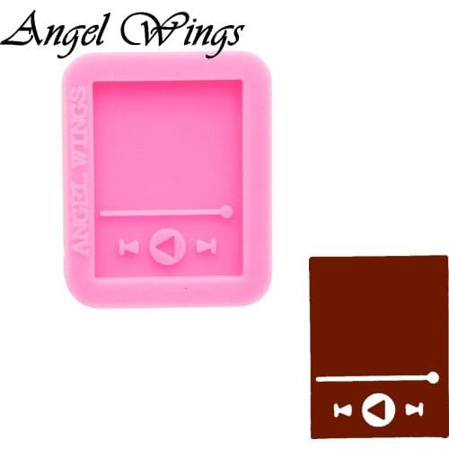 Shiny Resin 1.1/2.2in Music player Mould, Silicone Keychains Molds DIY for Key Chain Pendant, Jewelry Epoxy Mould DY0695