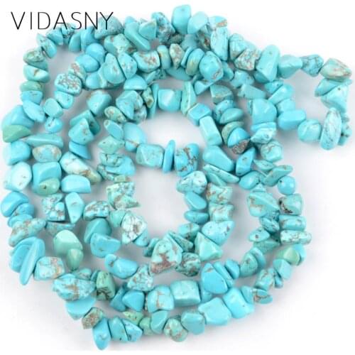 Natural Gem Irregular Green Turquoises Chip Beads For Jewelry Making 3-5-8-12mm Freeform Beads Diy Necklace Bracelet 16