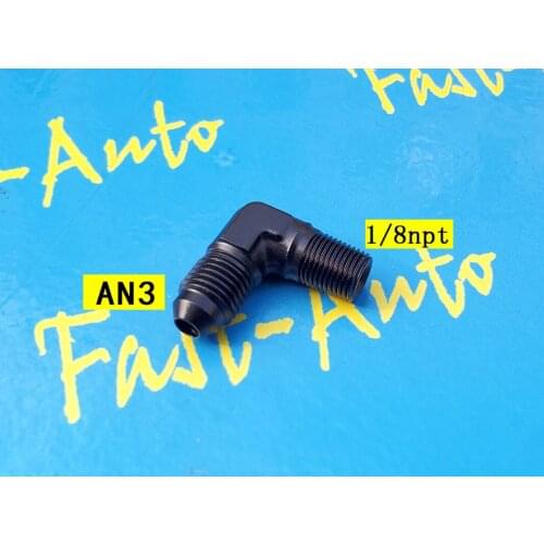 Forged male npt1/8 1/8''NPT 1/8npt npt 1/8 to 3an an3 an 3 male 90degree 90 degree adaptor adapter tpfe hose Fitting
