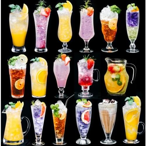 Creative Coctail Cocktail Glass Cup Juice Glass Barware Cup Summer Sand Ice Cream Cup Drinkware Beer Milk-shake Fruit Tea Glass