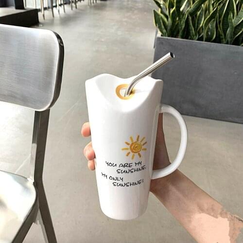 Cute Words Ceramics Mugs coffee mug Milk Tea office Cups Drinkware the Best birthday Gift with Gift Box For Friends Coffee Cups