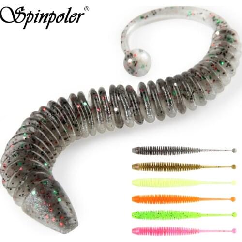 Spinpoler New Squirrel Tail Soft Lure Fishing Bait Worm Road Sub-Bait Soft Bait Insects Earthworm Fake Bait Trout Bass Drop Shot
