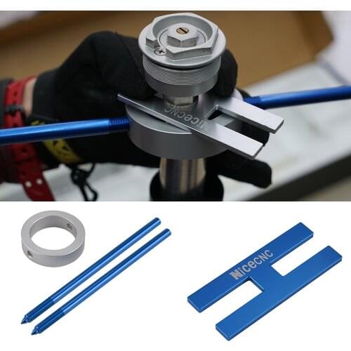NICECNC Universal Motorcycle Fork Spring Compressor Tool fit for UPSIDE DOWN SREETBIKE FORKS CNC 6061 Aluminium Blue/Red/Silver