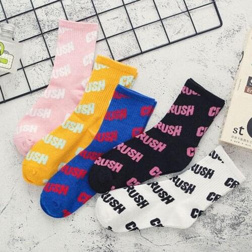 Socks Autumn and Winter Cotton Fashion Personality English alphabet Tube Socks Street Sports and Leisure Skateboard Socks