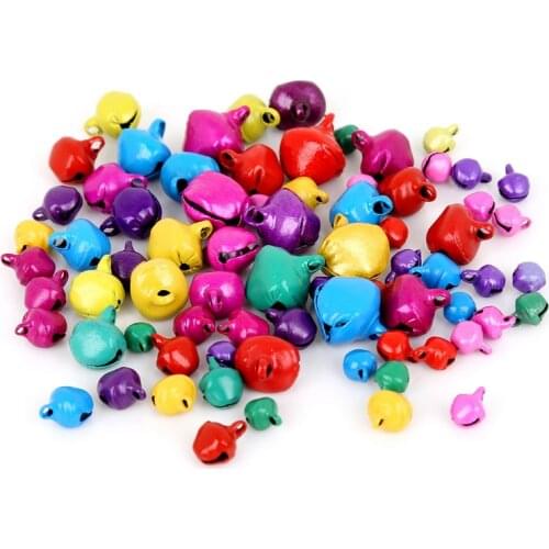 New 50-300Pcs Iron Jingle Bells Loose Small Pearls For Festival Decoration / Christmas Tree Decorations / DIY Crafts Accessories