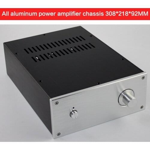 All-aluminum Power Amplifier Chassis DIY WA38 Tube Amplifier Case Power Supply Shell Amplifier Box Audio Enclosure 308*218*92MM