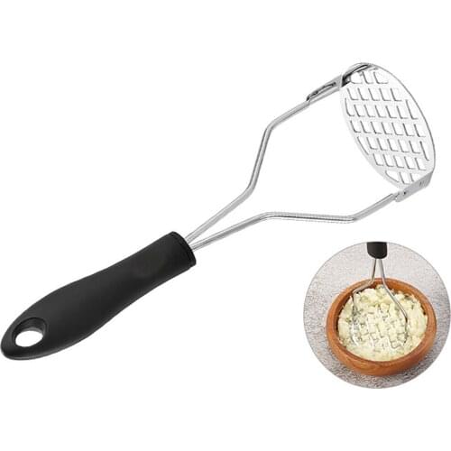 Durable Stainless Steel Potato Masher Garlic Presser Puree Tool Vegetable Fruit Press Maker Gadget Kitchen Accessories 20512