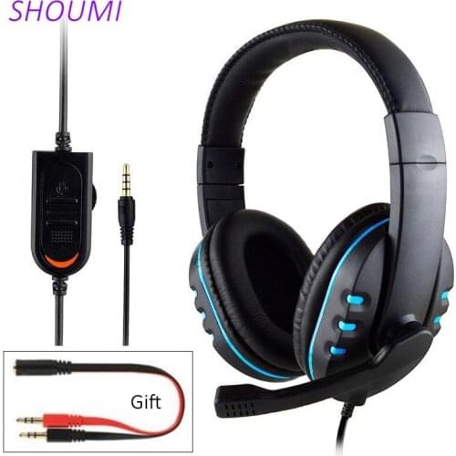 Wired Gaming Over Ear Headphone Gamer Casque Bass Game Headsets Helmet Earphone for Computer PS4 XBox One Audifonos Gamer Phones