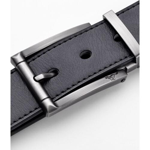Mens Pin Buckle Belt Genuine Leather Pure Genuine Cowhide High-End Famous Brand Middle-Aged Belt Fashionable Young People