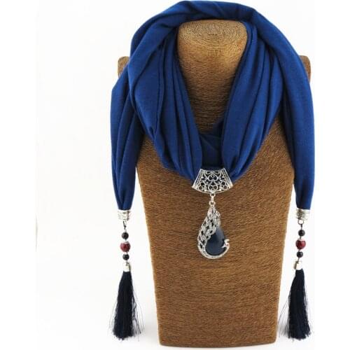RUNMEIFA 2019 Solid Jewelry Statement Necklace Pendant Scarf Head Scarves Women Foulard Femme Accessories Muslim Hijab Stores