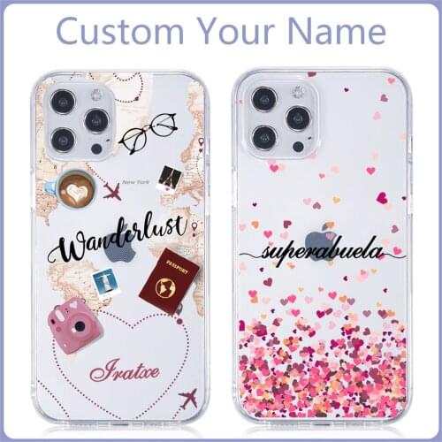 Custom for iPhone 7 8 Plus 11 Pro Max SE 2020 Funda Protective Cover Girls Silicone Phone Case 12 Mini X XS XR 6 6s DIY Coque