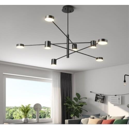 Modern LED Pendant Light Nordic Dining Room Kitchen Lamp Hanging Lamps Large Luminaria Black White Gold
