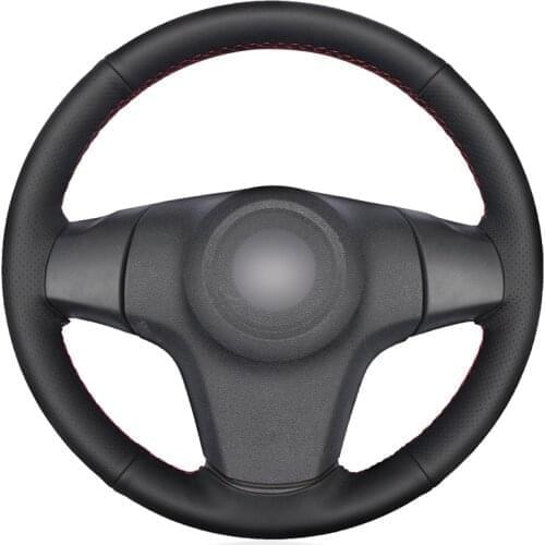 Hand-stitched Black PU Faux Leather Car Steering Wheel Cover for Chevrolet Niva 3-Spoke Lada Niva Opel Vauxhall Corsa D 2006