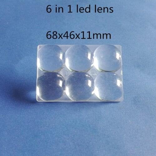2 pcs LED car spotlight 6 in 1 lens 68x46x11mm