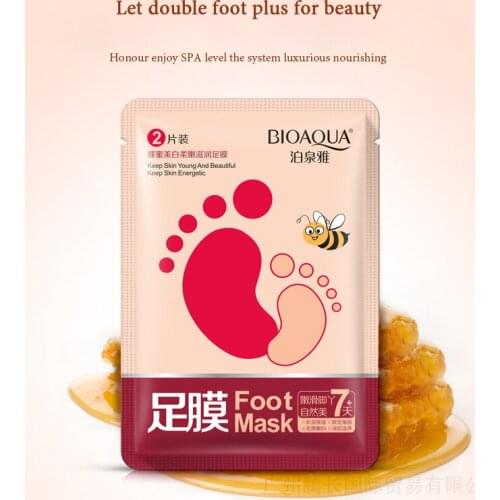 2019 Rushed Hot Moisture Replenishment Exfoliating Dead Skin Whitening Foot Mask Honey Extract Care Membrane