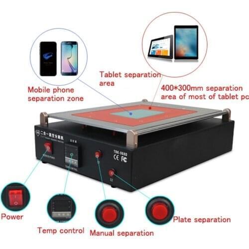 Built-in Vacuum 19inch TBK 968D LCD Separator for iPad iPhone Table PC Screen Refurbishing