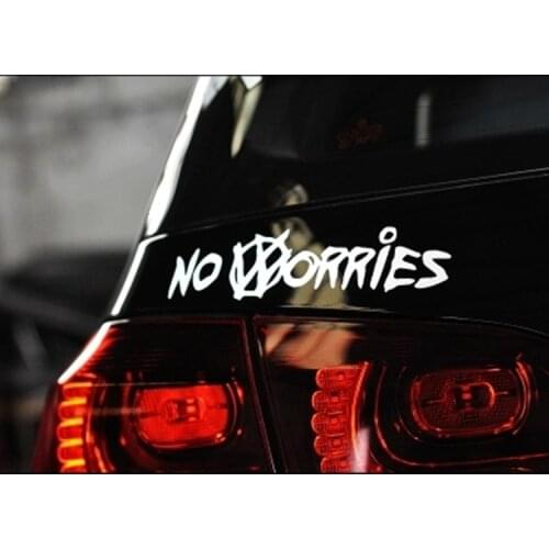 20cm*5.2cm NOWORRIES Funny Car Styling Decal Stickers Accessories Black/Silver