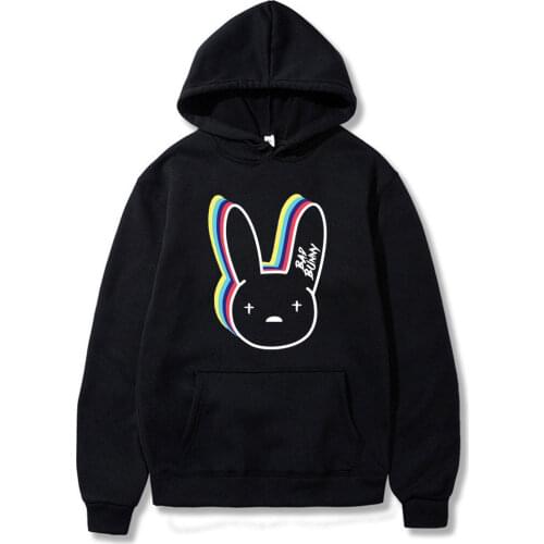 Bad Bunny Funny Hoodies Korean Clothes Casual Pullover Harajuku Sweatshirt Men/women Hooded Hoody Hip Hop Hoodie Sweatshirt Male