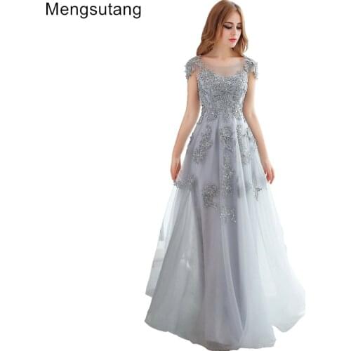 Robe de soiree 2021 gery/red V-Neck lace slim long banquet evening dress vestido de noche gowns prom dresses party dresses